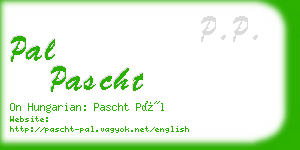 pal pascht business card